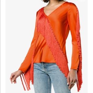 Diane von furstenberg sz 6 fringe top new with tag
